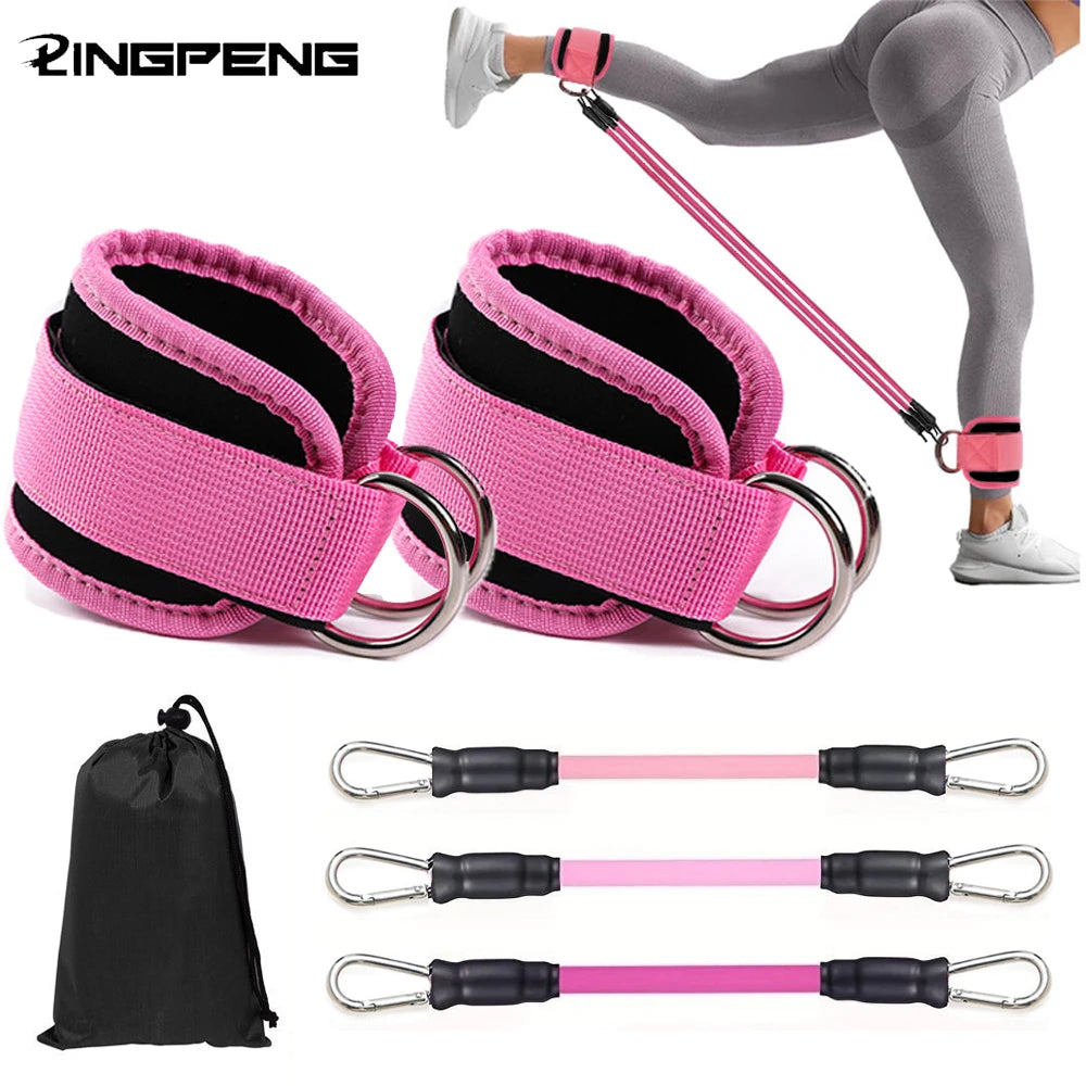 Adjustable Ankle Strap & Resistance Band Set