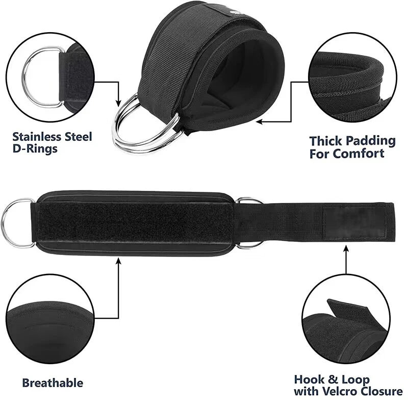 Adjustable Ankle Strap & Resistance Band Set