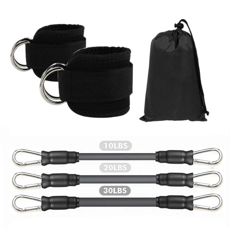 Adjustable Ankle Strap & Resistance Band Set