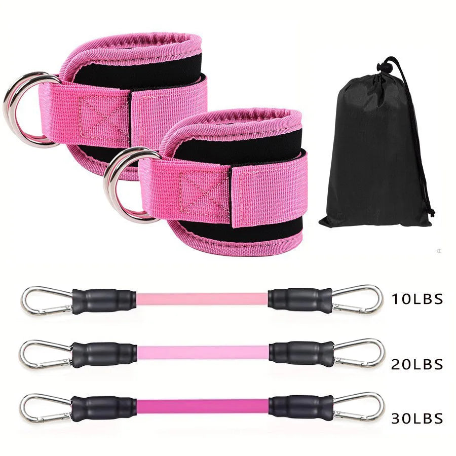 Adjustable Ankle Strap & Resistance Band Set